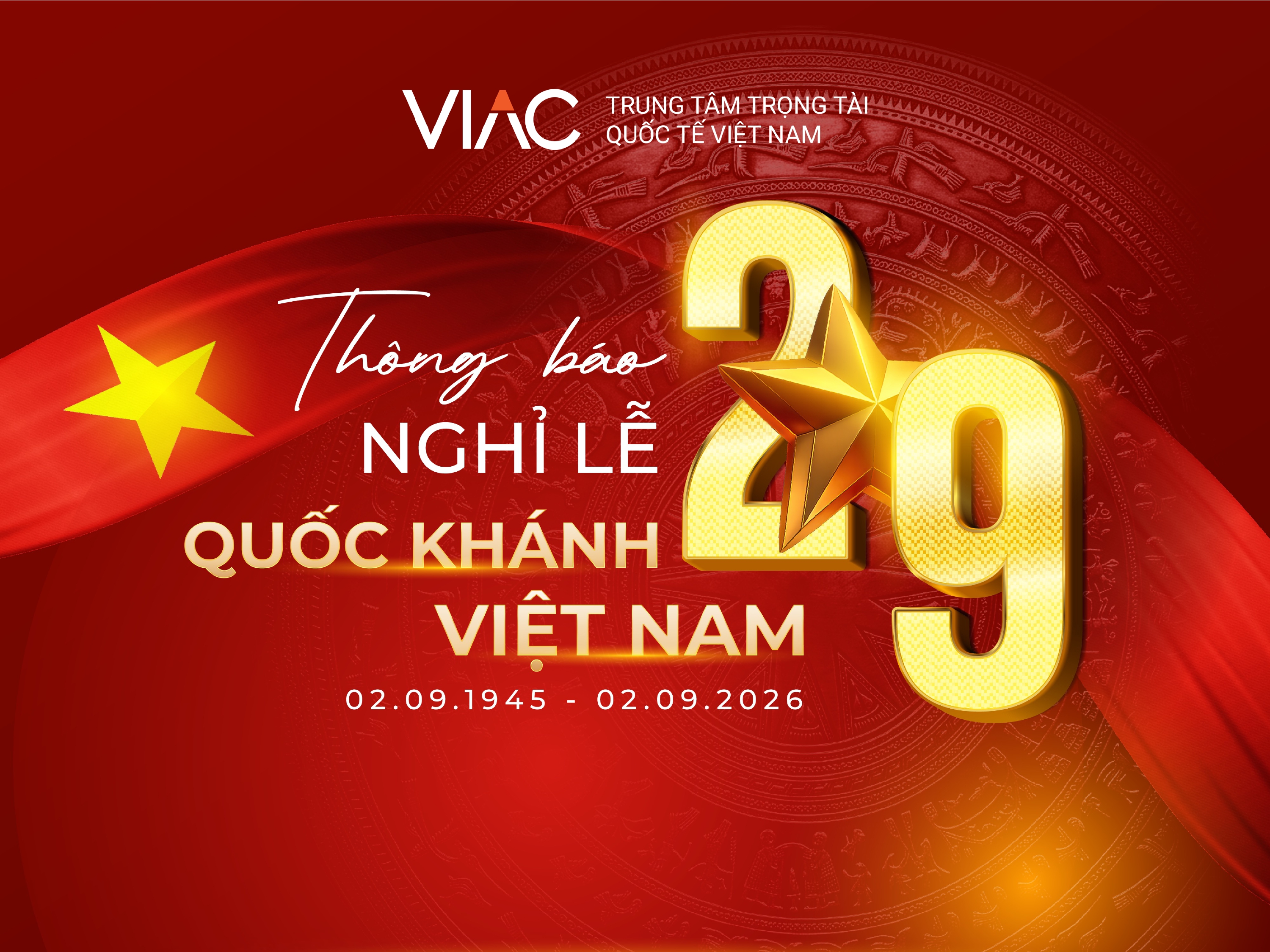 Thông báo Lịch nghỉ lễ Quốc khánh 02/09/2026